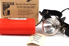 NOS Justrite Electric Head Lantern 19040 Hands Free Adjustable Elastic Headband
