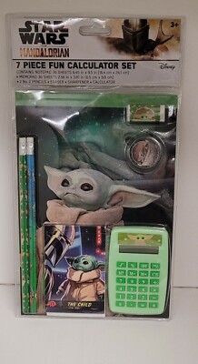 Disney Star Wars The Mandalorian 7 Piece Fun Calculator Set The Child Baby Yoda