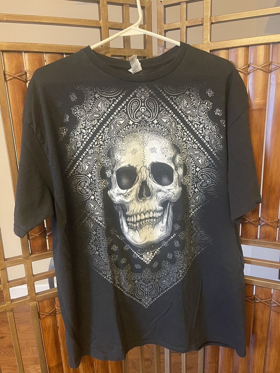 THE BONEZ bandana skull Tシャツ XXL Black Bandana Skull T shirt