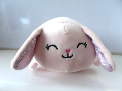 Linzy Smoochy Pals rosa Hase Kaninchen weich Plüsch matschig Kuscheltier RAR