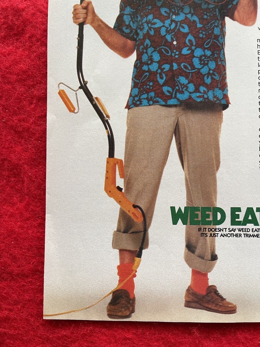 Vintage 1984 Weed Eater Lawn Trimmer Print Ad String Trimmer