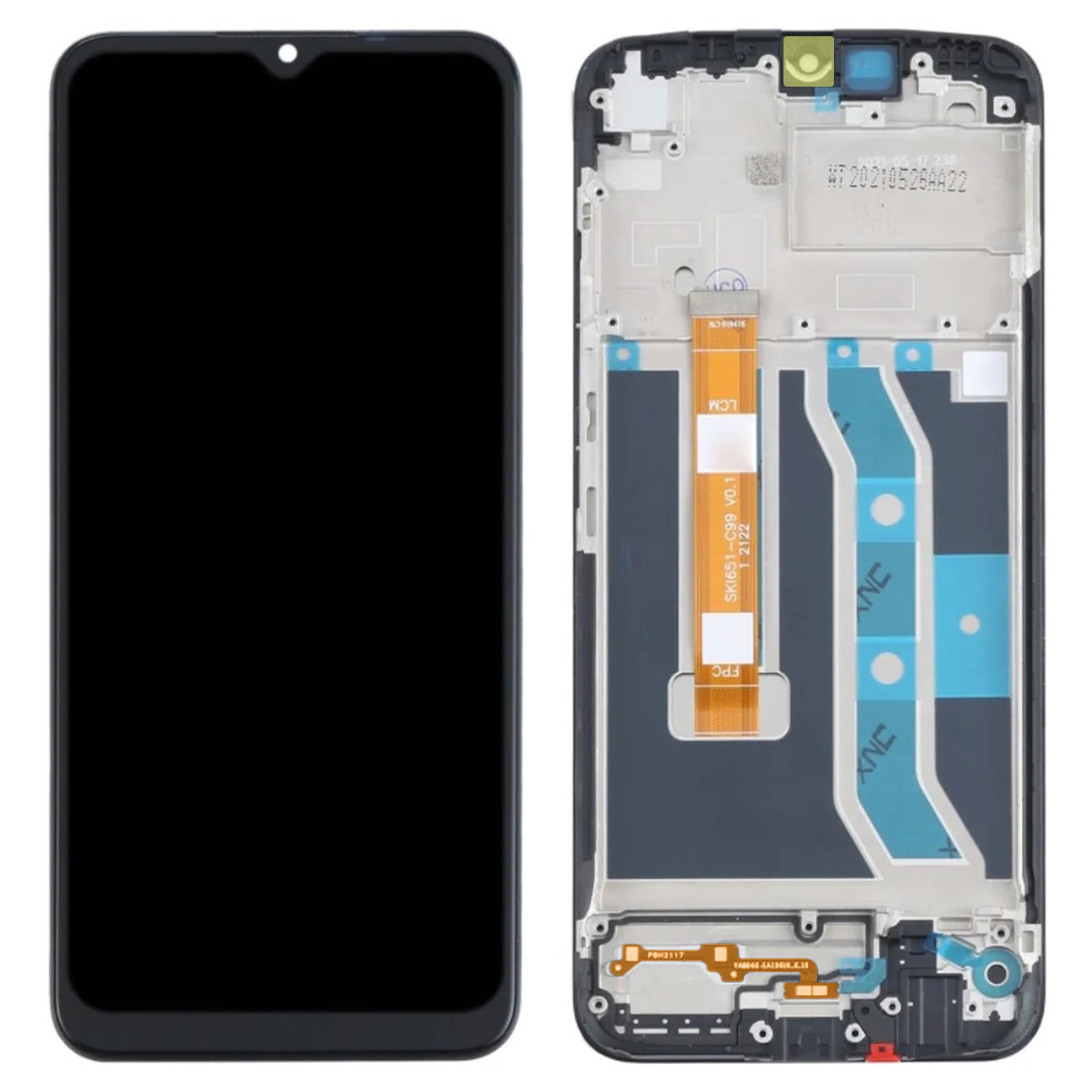 Écran tactile LCD C25Y bloc complet de rechange vitre noire