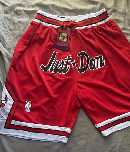 Just Don Chicago Bulls NBA Basketball Shorts Red/White/Black