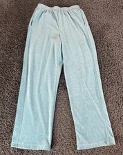 Alfred Dunner Pants Womens 10 Blue Northern Lights Velour Pull On New NWT