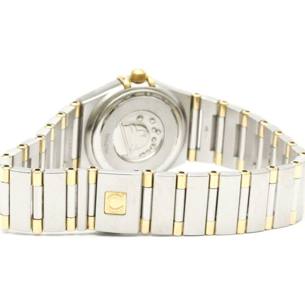 Ladies Omega Constellation 18K Gold SS Watch White Dial Diamonds Fashion image 5
