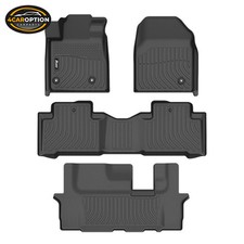 Fits 09-15 Honda Pilot 8 Seats 3d Tpe All Weather Floor Mats Liner