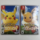 Pokemon Let’s Go Eevee & Pikachu Bundle Lot Nintendo Switch In Box