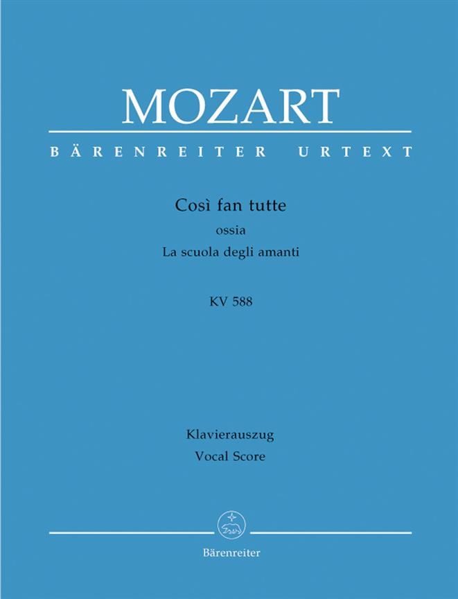 Cosi fan tutte (K.588) (Vocal Score, paperback) Opera Music Ferguson Baerenreite