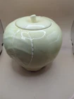Rare* Yellow Hull Pottery Blushing Apple 1940's Mid Century Cookie Jar 6" HG5