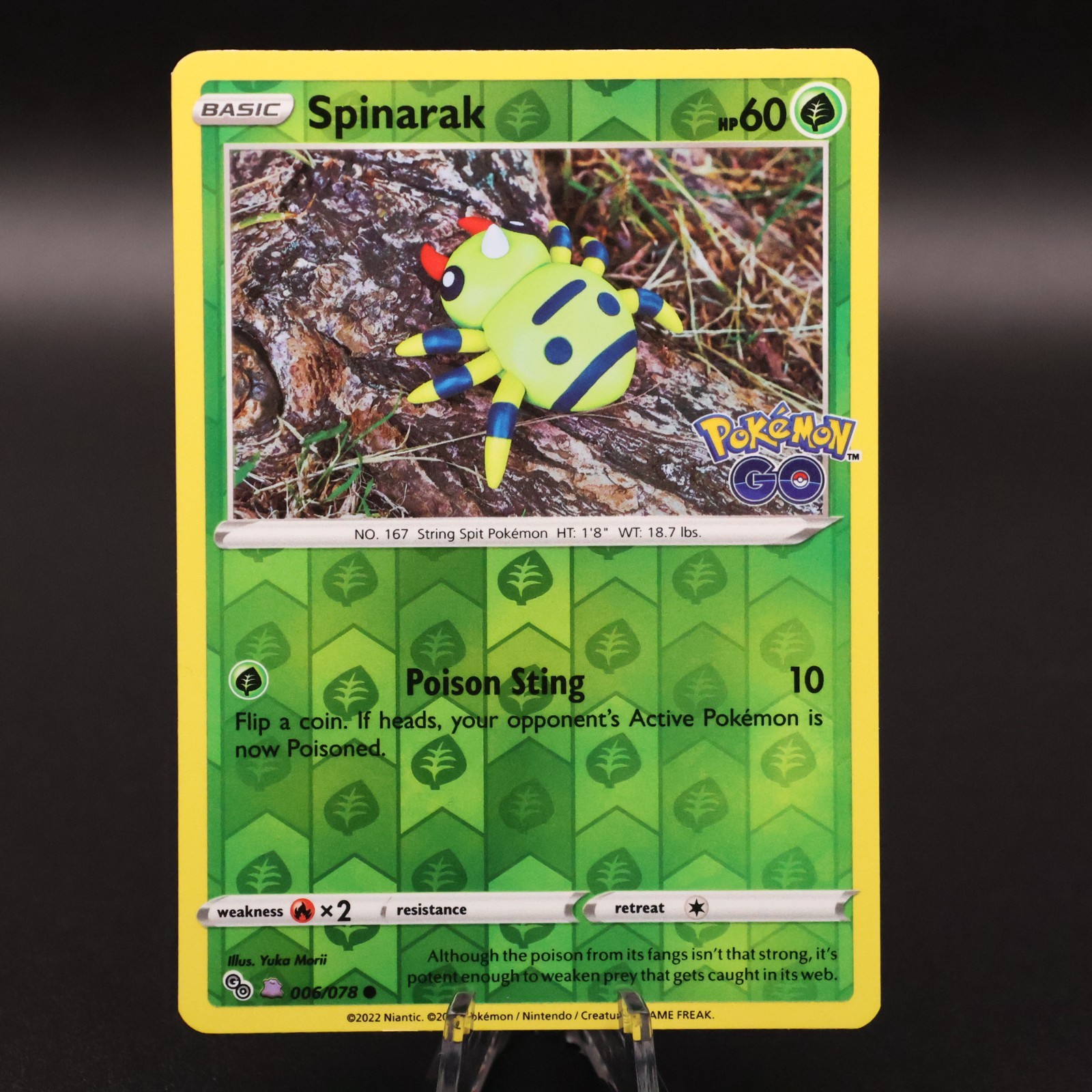Pokemon TCG | Spinarak 006/078 | Peelable Ditto | Reverse Holo | Pokemon GO | NM
