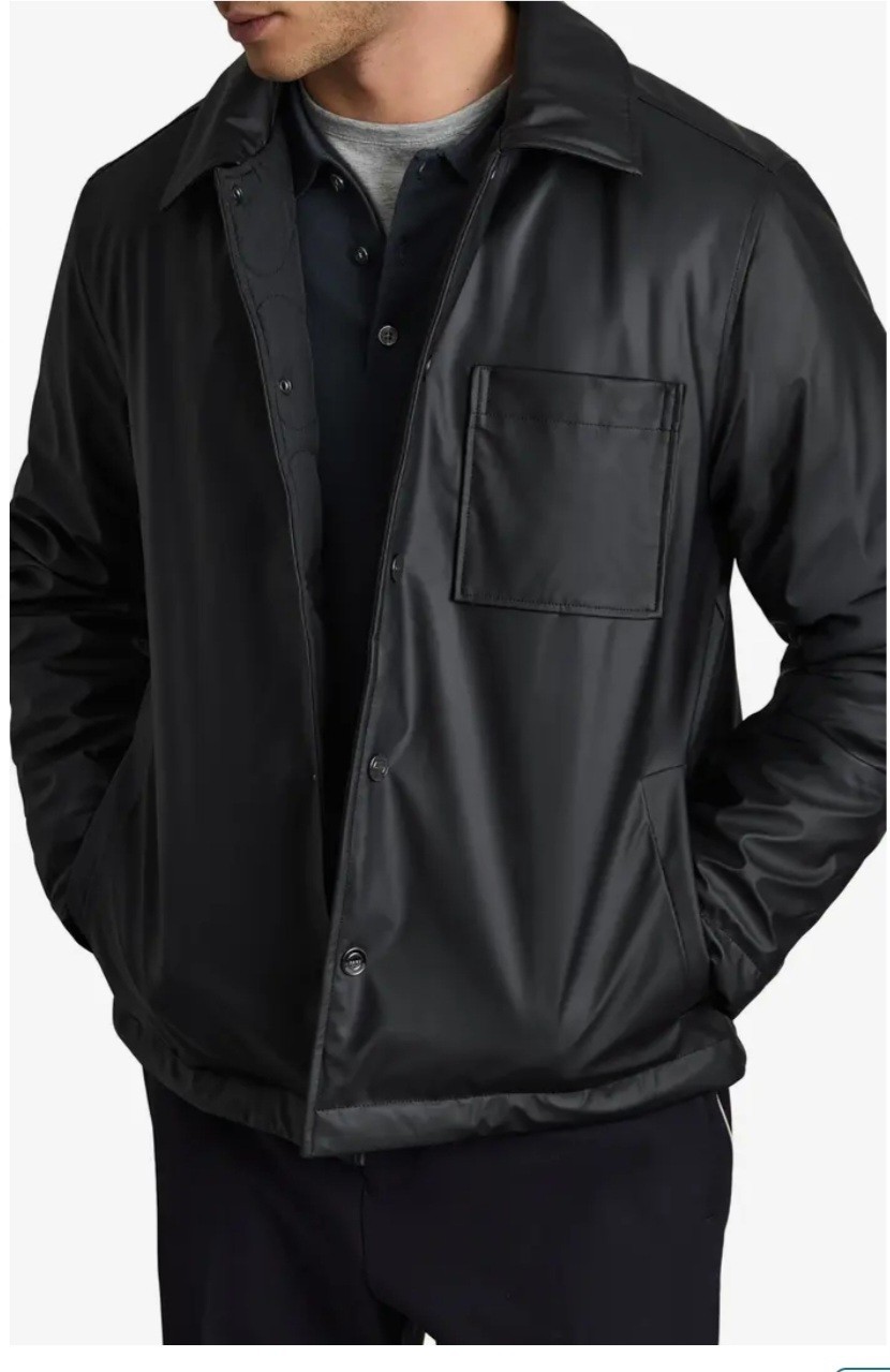 Reiss Men's Technical Shirt Jacket Size XXL Black image 4