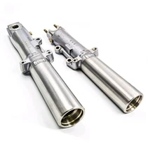 HARLEY CHROME LOWER FORK SLIDERS LEGS Street Glide 2000-2013 Touring 46472-00