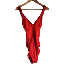 La Blanca Red One-Piece Multi-strap Cross-back Swimsuit size M