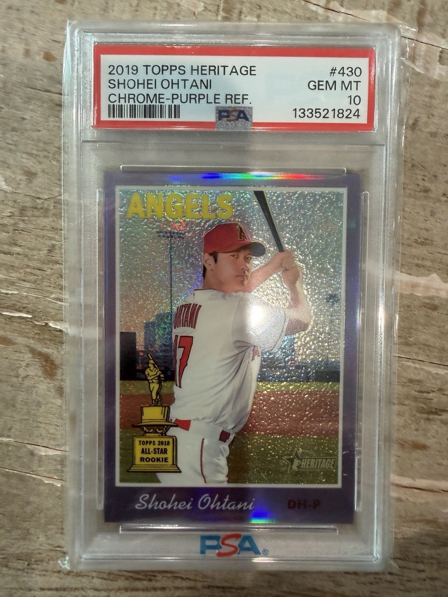2019 Topps Heritage Shohei Ohtani Chrome Purple Refractor #THC-430 