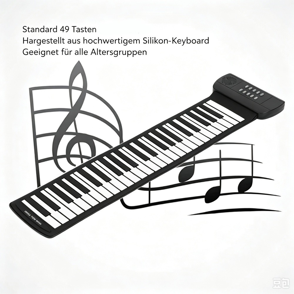 49 Tasti Pianoforte a Rullo Tastiera Pianoforte Arrotolabile Portatile 16 Diversi IT foto 2