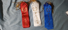 AWARD RIBBONS - 10 each 1st, 2nd, 3rd Place  30 Total  with Back Cards NEW