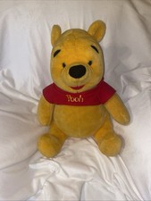 Vintage MATTEL Walt Disney Jumbo Winnie the Pooh 20" Seated Plush Stuffed Bear.