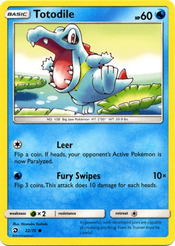Totodile - 22/70 - Common - Moderately Played