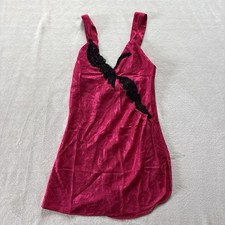 Vintage Victoria's Secret Gold Label Pink Small Satin Floral Lace Lingerie Slip
