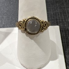Brass Ring Size 9 Pretty Stone