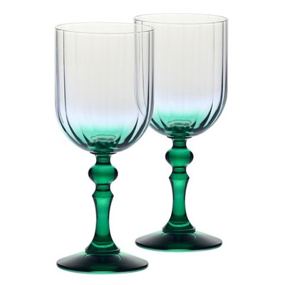 KROSNO Bubble Grüne Weingläser, 2-er Set, 300 ml