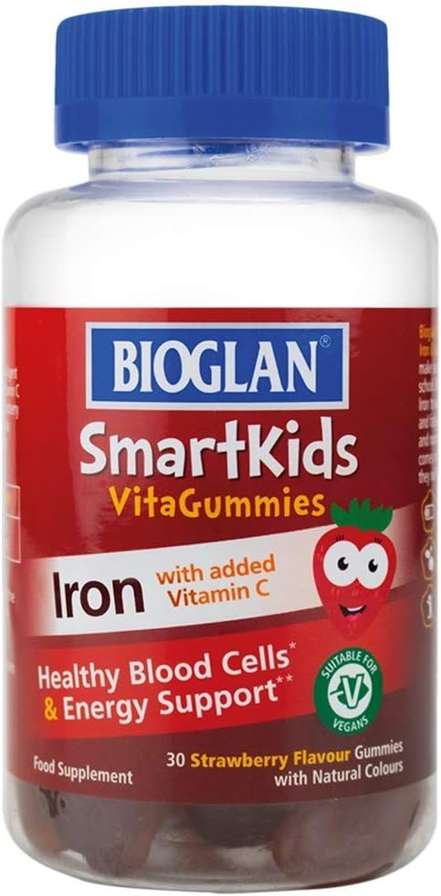 Bioglan SmartKids Iron | Vitamin C | Energy Support | 30 Gummies