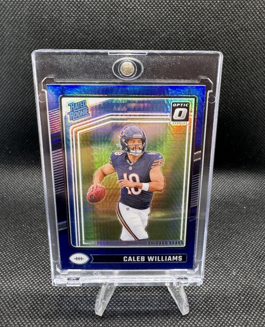 2024 Panini Donruss Optic Rated Rookie Caleb Williams # 201 Blue Hyper Prizm RC