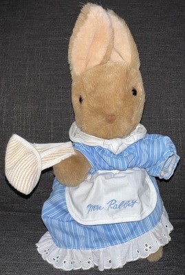 Vtg Eden Beatrix Potter Plush Lot Mrs Rabbit Flopsy Mopsy