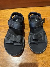 NEW Rockport Darwin Fishing Mens Size 8 Black Leather Strap Sport Sandals Shoes