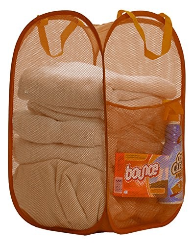 Premium Heavy-Duty Mesh Pop-Up Clothes Laundry Hamper - Home & College Essent...