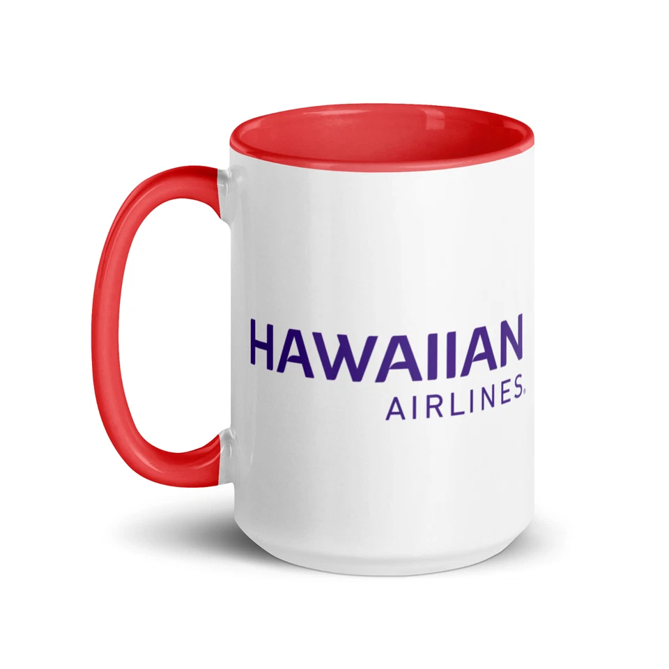 Taza de cerámica Hawaiian Airlines US Island 15 oz con color interior idea de regalo viaje Foto 2 de 4