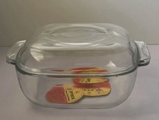 Rare Vintage JAJ Pyrex 130-B Gourmet Square Casserole Dish & Lid - Unused Tags