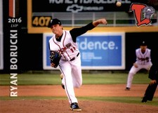 2016 Lansing Lugnuts Grandstand #4 Ryan Borucki Mundelein Illinois Baseball Card