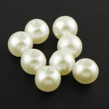 Plastic Acrylic Wax Beads Ivory Imitation Pearls 250 Pieces 3Mm Cream round Arti
