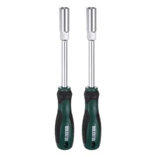 2pcs Metric Nut Driver 11mm Non-Magnetic Socket Screwdriver W Non-Slip Handle