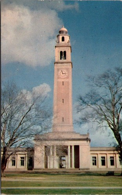 #ad Vintage War Memorial Tower LSU Baton Rouge Postcard by Bernie Holmes $4.99