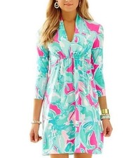 Lilly Pulitzer Alexandra Dress Pink Sands Size Small Palm Beach Tropical Preppy