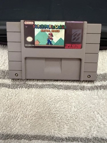 Super Mario World “Brutal Mario” Extremely Rare Super Nintendo SNES