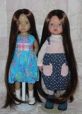 Monique CUSTOM MADE Doll Wig SIZE 7/8 BROWN VERY Long Straight Hair NO Bangs NEW