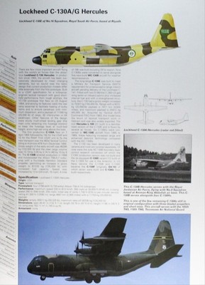 Lockheed Hercules C 130 Plane Picture Vtg Aircraft Info Sheet Wall Art Decor    
