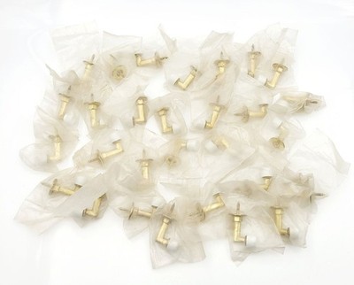 Floor Door Stop Lot of  29 Bright Brass Finish 1-1/4'' x 1'' New