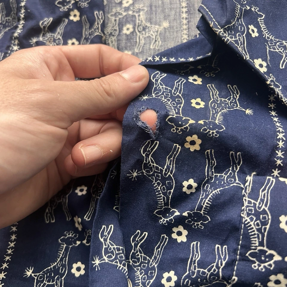 Vintage 70s Giraffe Pearl Snap Button Up - Image 3 of 4