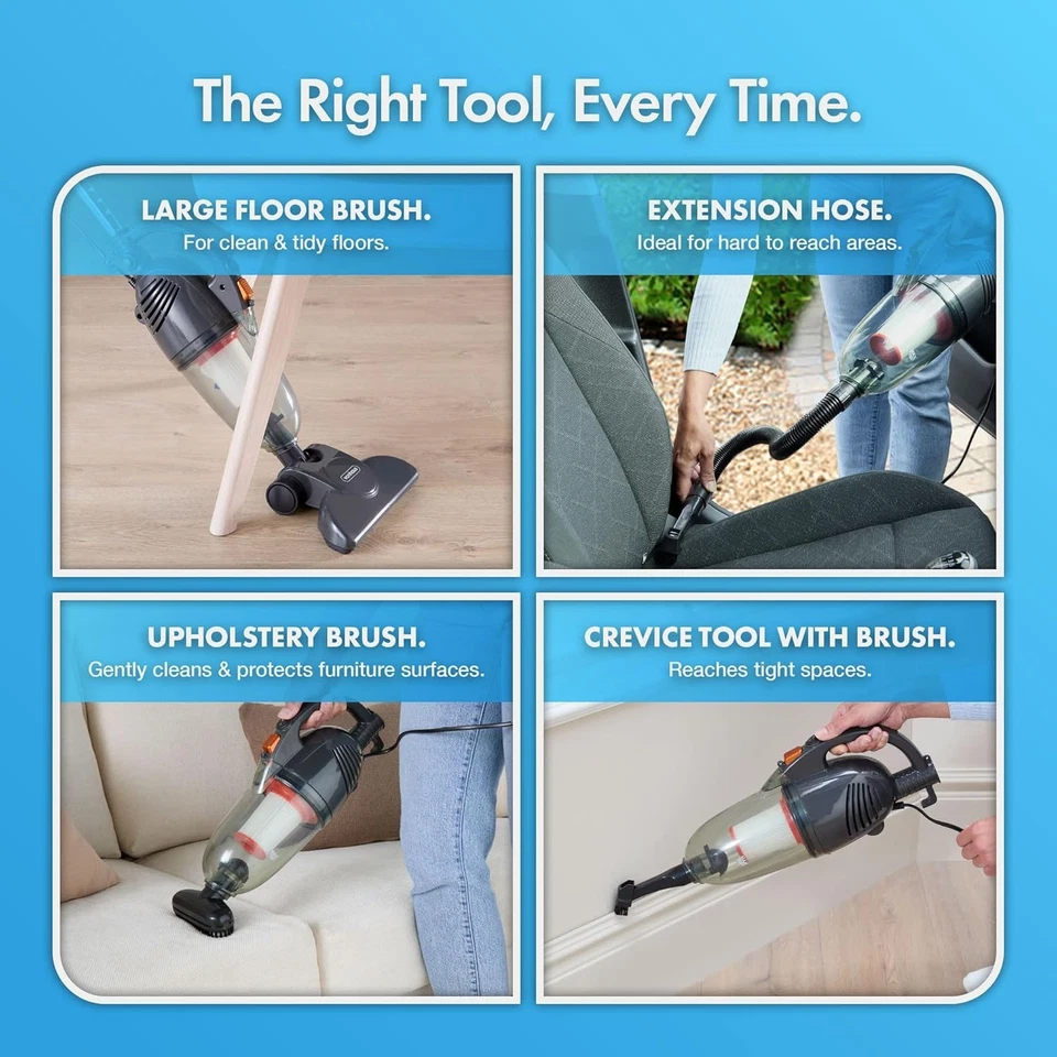 VonHaus Stick Aspiradora 800W 17000Pa con Cable - 2 en 1 Vertical y Portátil...  Foto 4 de 4