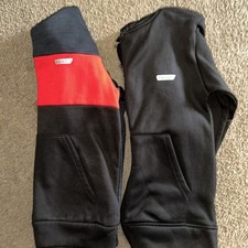 2 Boys Logo Hooded Pullover Hind Black/Red Long Sleeve Both Size Med 10-12