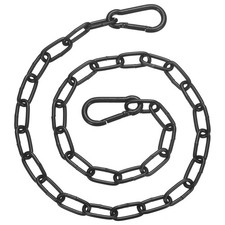 Gate Chain Lock, 22 in x 2.5mm Chain Dia Alloy Steel Hanging Chain Lock, Black