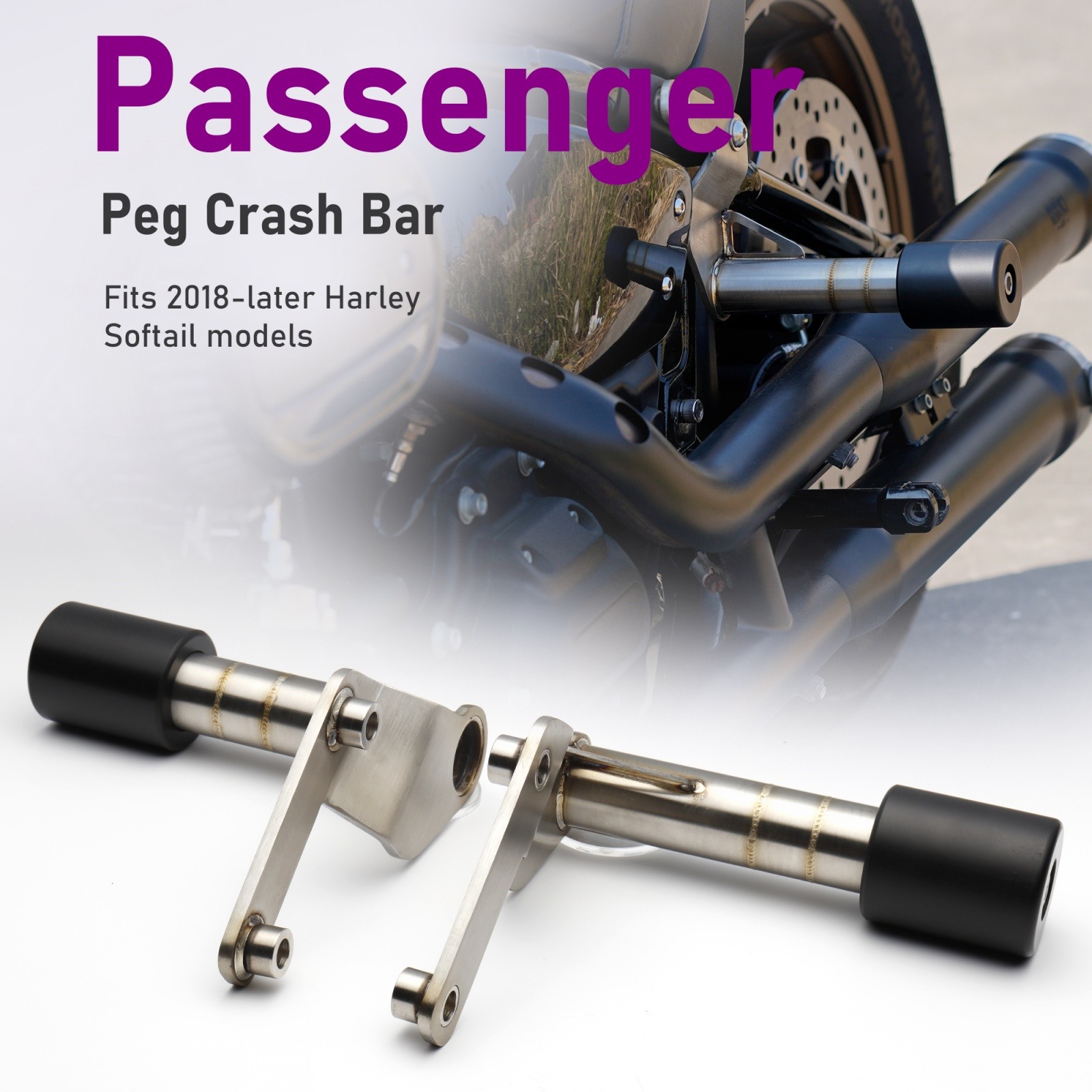 Harley Softail Crash Bar Engine Guard for Low Rider Heritage Street Bob Fat Boy