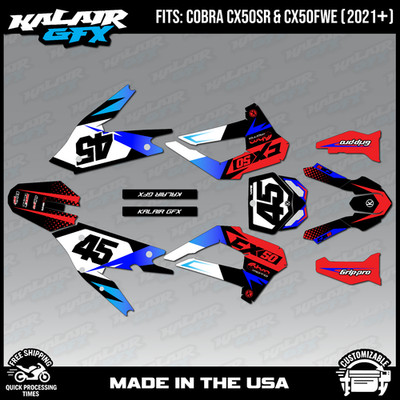 Graphics Kit for COBRA CX50SR CX50FWE 2021-2026 Division Series - Red