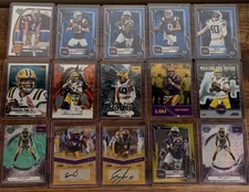LSU COLLEGE LOT- 2 Auto, Weeks /199, Nussmeier, Green, Inserts, Sapphire