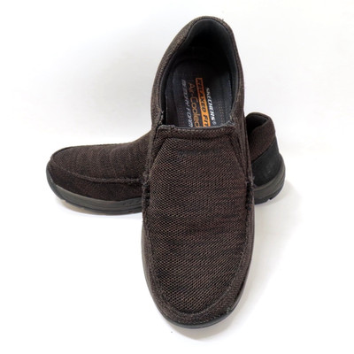Skechers Expected Given Shoes Mens 10.5 Brown Relaxed Fit Memory Foam Loafers