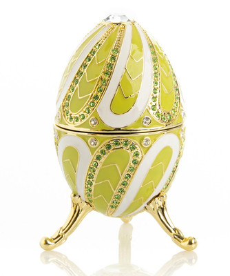Keren Kopal  Egg with Music Trinket box Decorated & Austrian Crystals